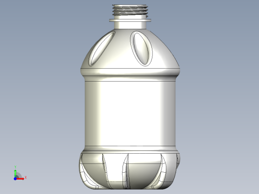 inventor矿泉水瓶模型前视缩略图