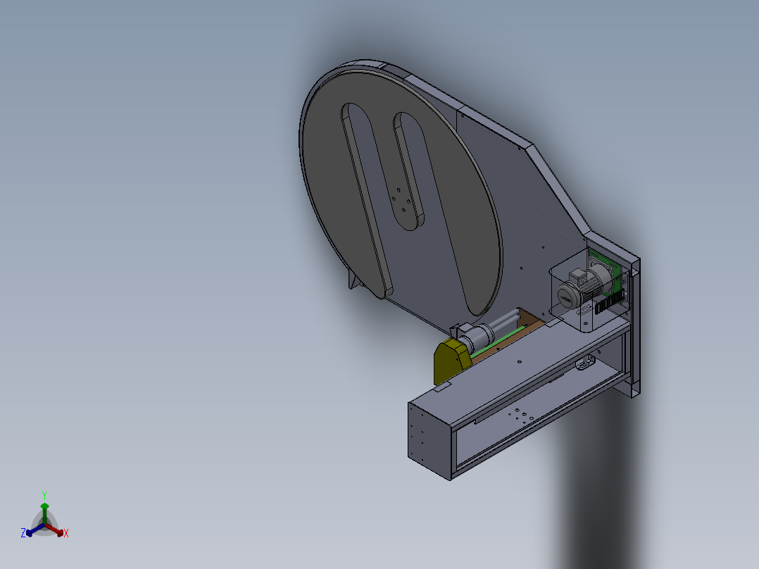 E172 M型叉车型缠绕机正等轴测图