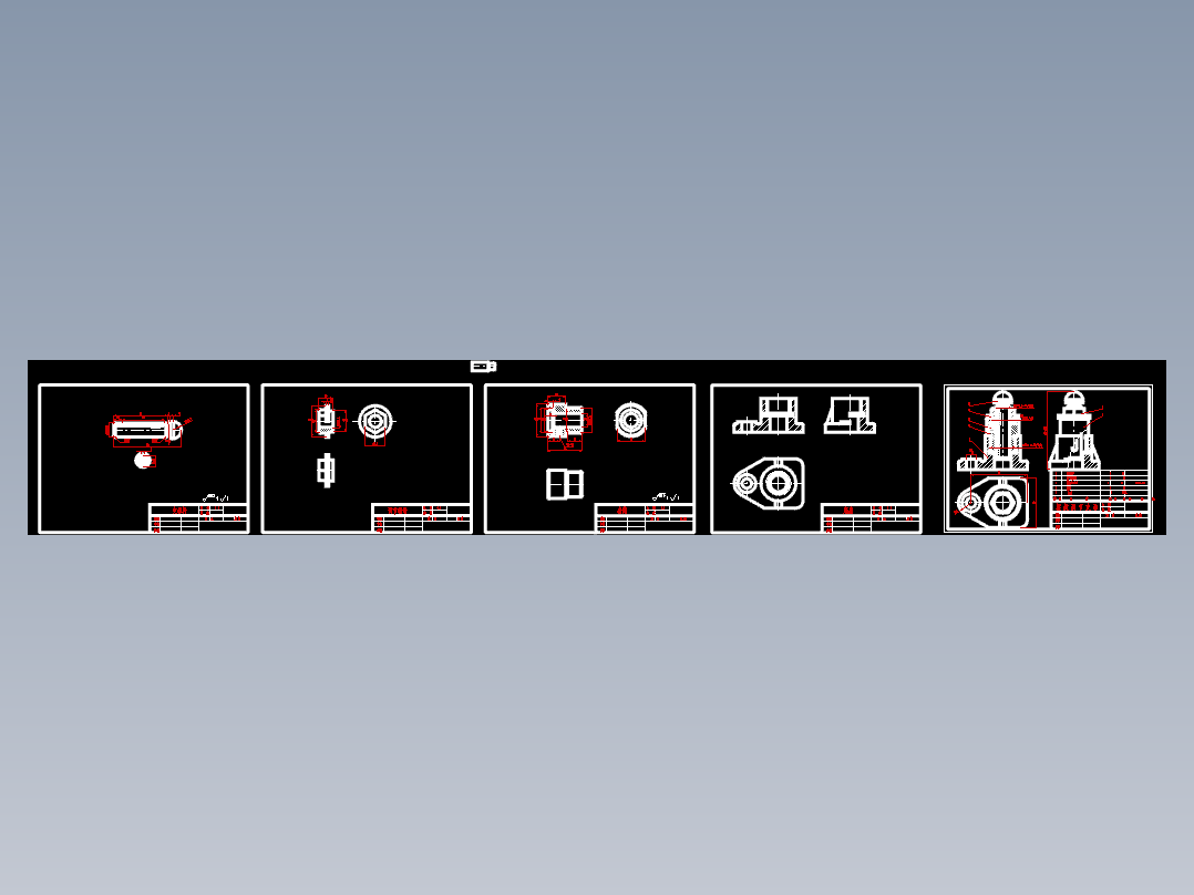 螺纹调节支承装配及零件图