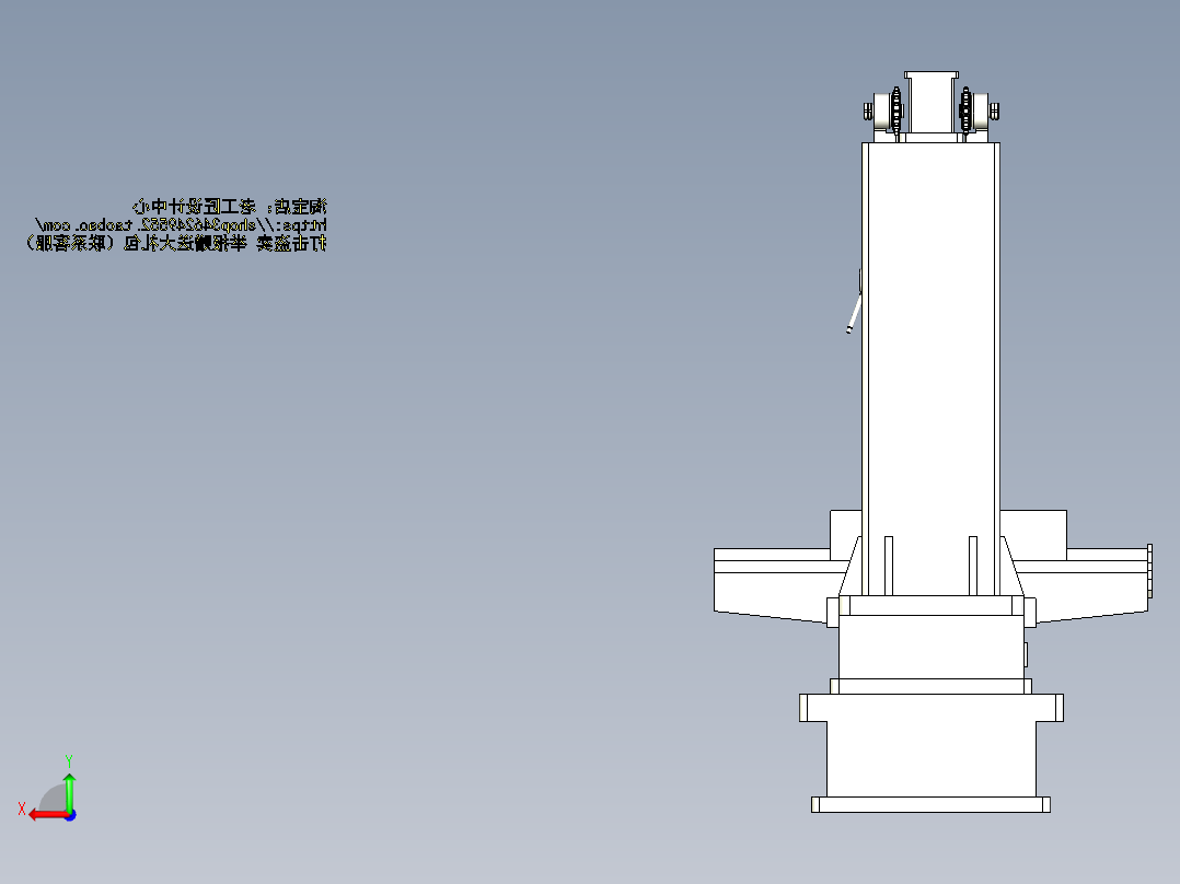 B7_工作台不升降铣床后视图