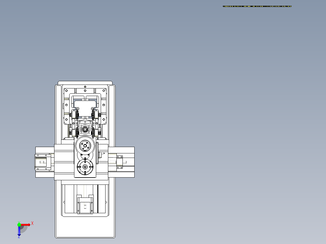 B7_工作台不升降铣床俯视图