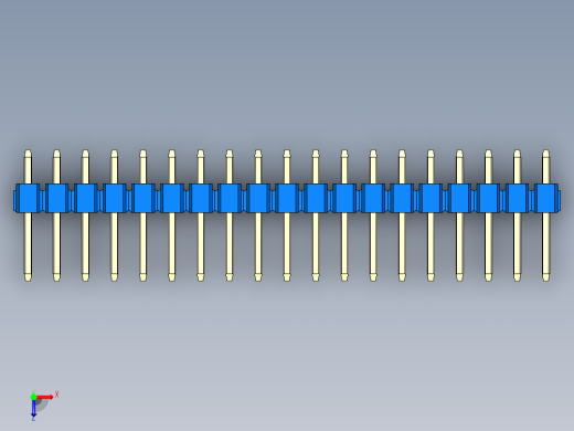 彩色公头100mil（2.54mm）系列-DS1021_blue_1x19p_100mil_Type1_rev1.0俯视缩略图