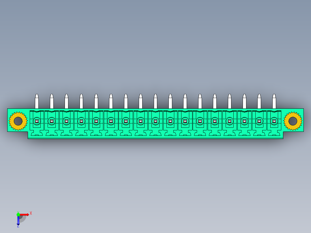 DEGSON 15EDG（公头） 3.5mm 螺钉锁紧，插拔式接线端子 FullPack-15EDGRM-3.5-17P-14-00AH俯视图