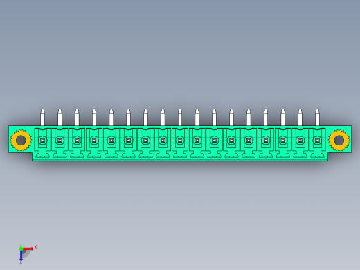 DEGSON 15EDG（公头） 3.5mm 螺钉锁紧，插拔式接线端子 FullPack-15EDGRM-3.5-17P-14-00AH俯视缩略图