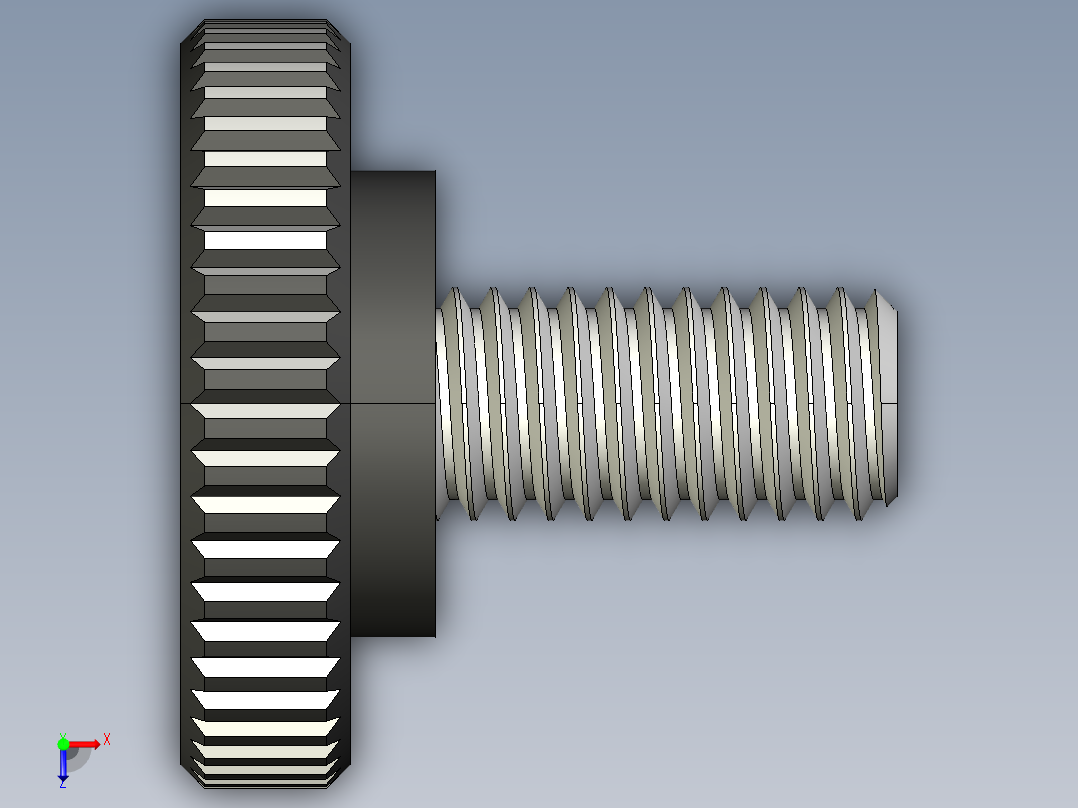 滚花旋钮-Knurled Knob 10-32x0.625x.375.STEP俯视图