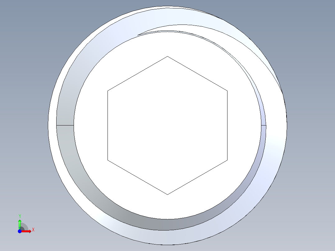 UNC 平头紧定螺钉-UNC SET SCREW 0.375 x1.000.STEP前视图