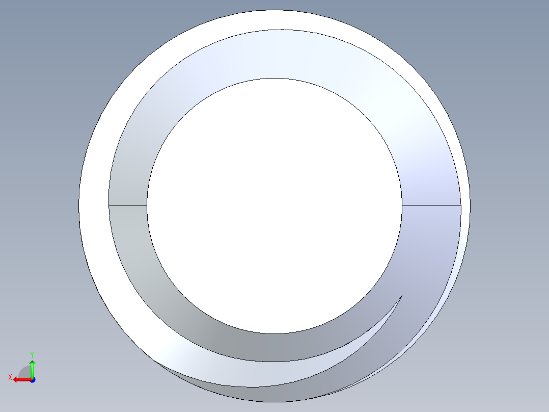 UNC 平头紧定螺钉-UNC SET SCREW 0.375 x1.000.STEP后视图