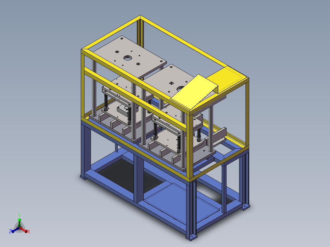 半自动组装设备正等轴测图