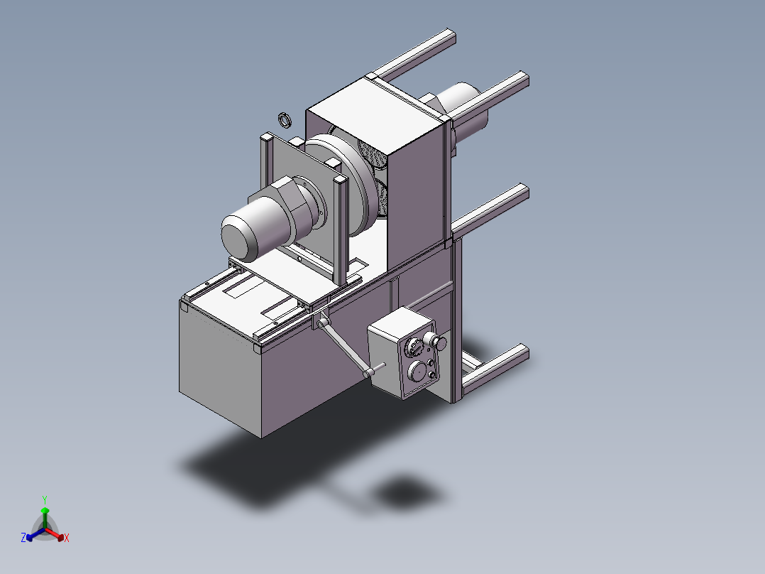 珠宝玉器研磨机正等轴测图