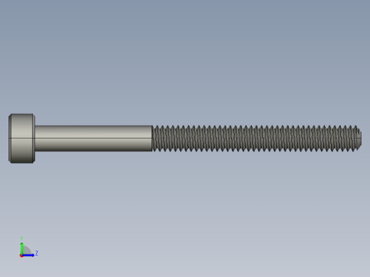 M2-M2 x 0.4mm Thread 25mm LONG SOCKET HEAD CAP SCREW.STEP左视缩略图