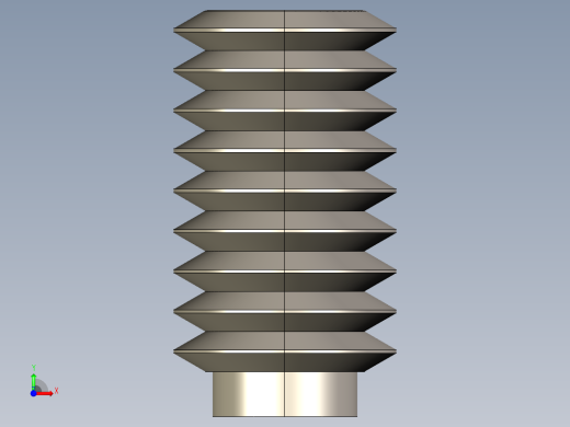 紧固件-IGES 0.3125 Allen Screw前视缩略图