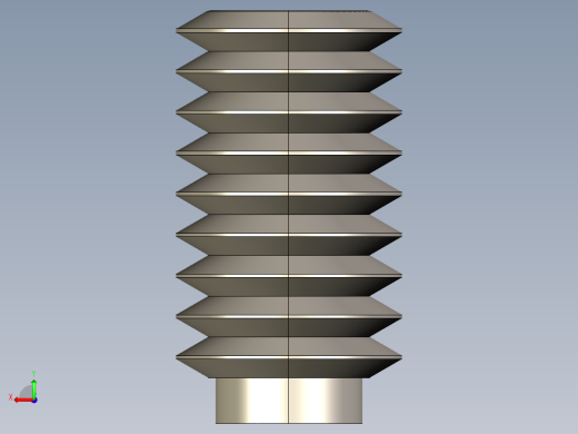 紧固件-IGES 0.3125 Allen Screw后视缩略图