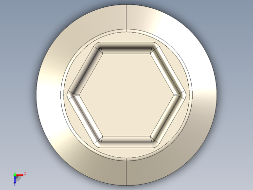紧固件-IGES 0.3125 Allen Screw俯视缩略图