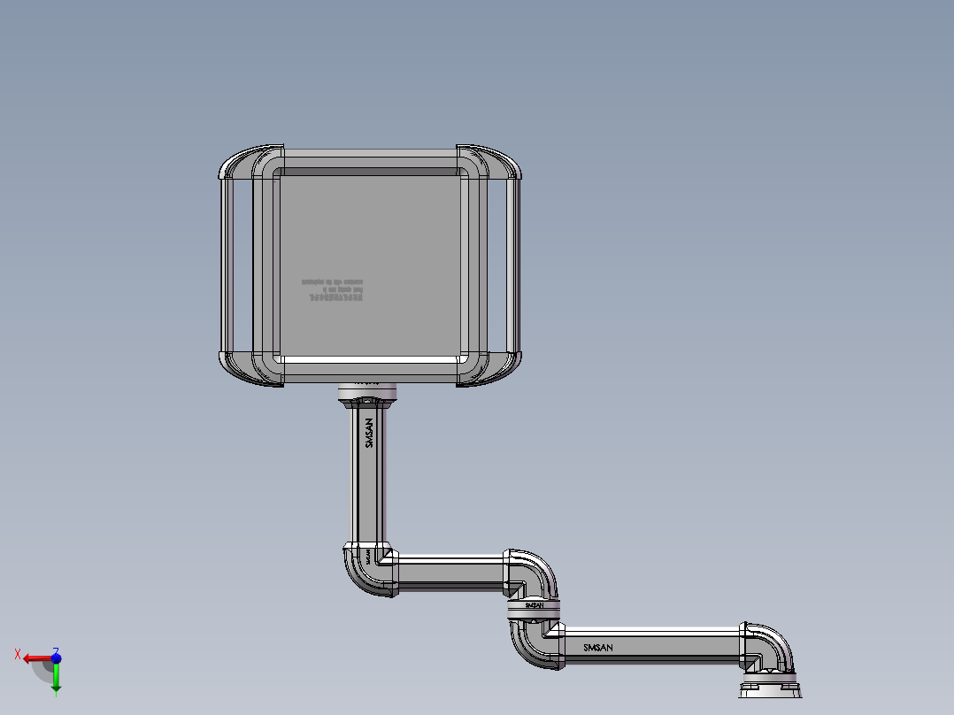 向上顶座+中间连接器+转角+箱体连接器+控制箱