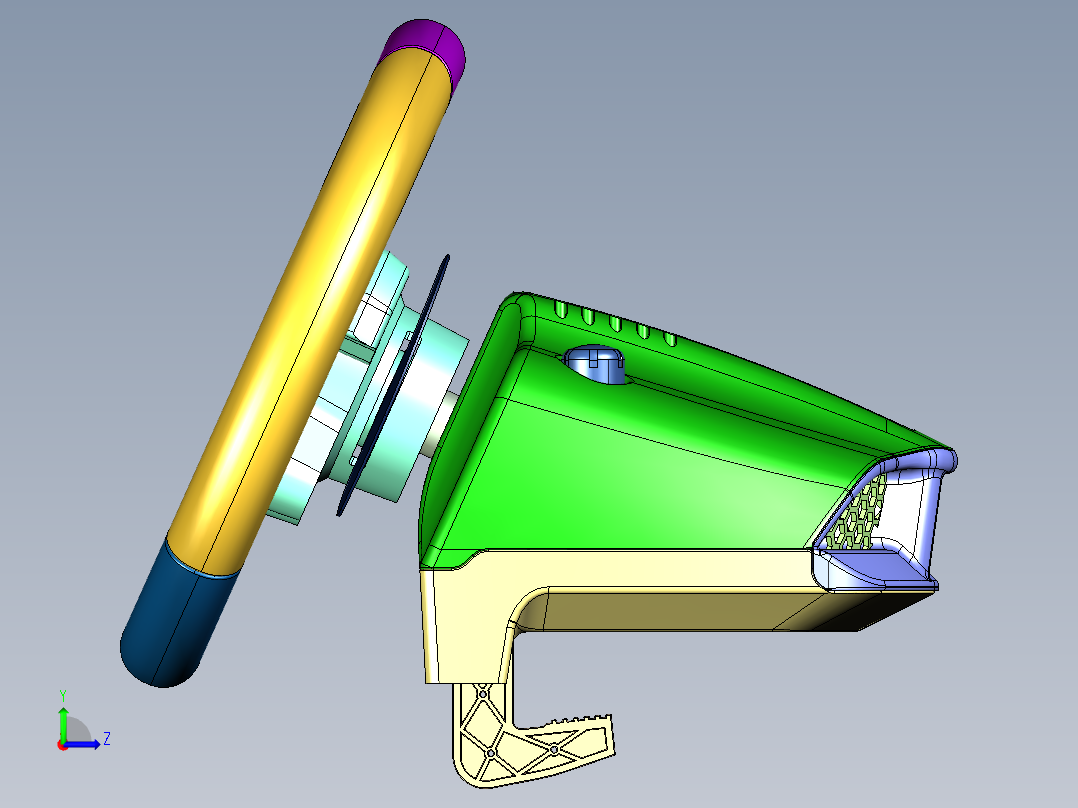 罗技G29力反馈游戏方向盘左视图