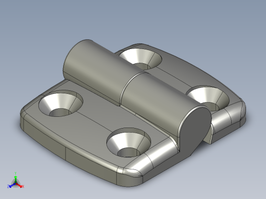 型材-KJN 25-30 DETACHABLE COMBI HINGE LEFT 095K2530L00正等轴测缩略图