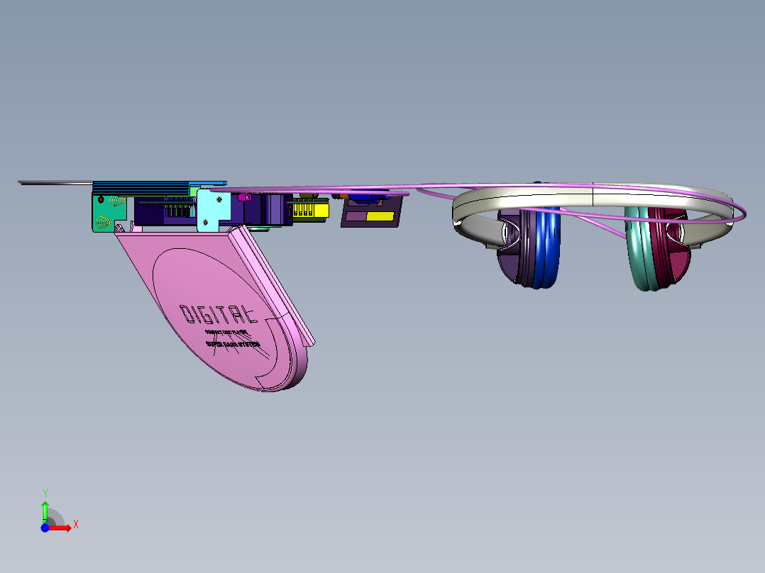 碟片光盘播放器详细结构前视图