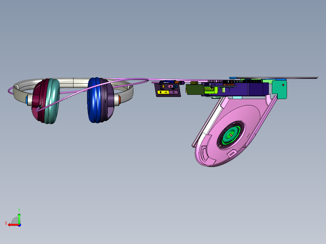 碟片光盘播放器详细结构后视图