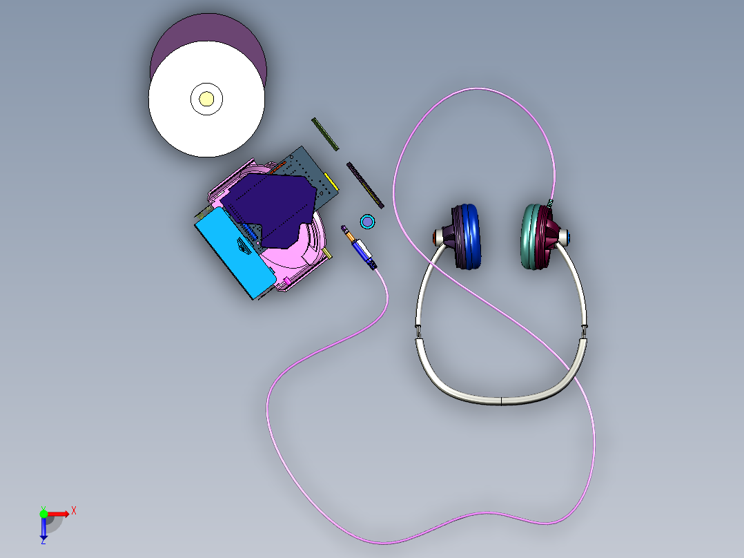 碟片光盘播放器详细结构俯视图