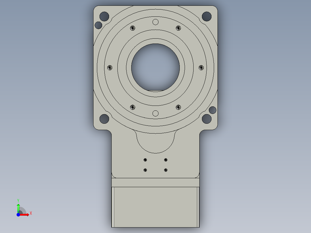 中空旋转平台KFN85-10配转角+光电开关(1)前视图
