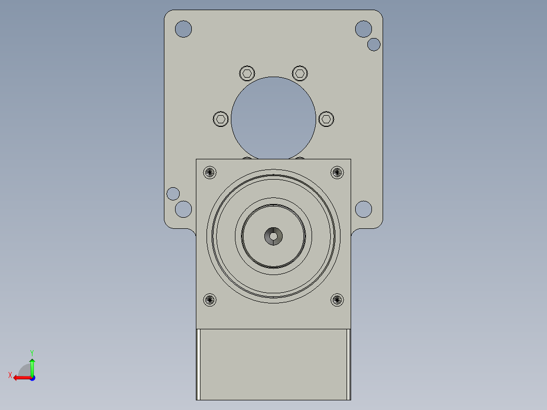 中空旋转平台KFN85-10配转角+光电开关(1)后视图