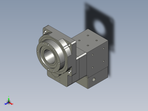 中空旋转平台KFN85-10配转角+光电开关(1)正等轴测缩略图