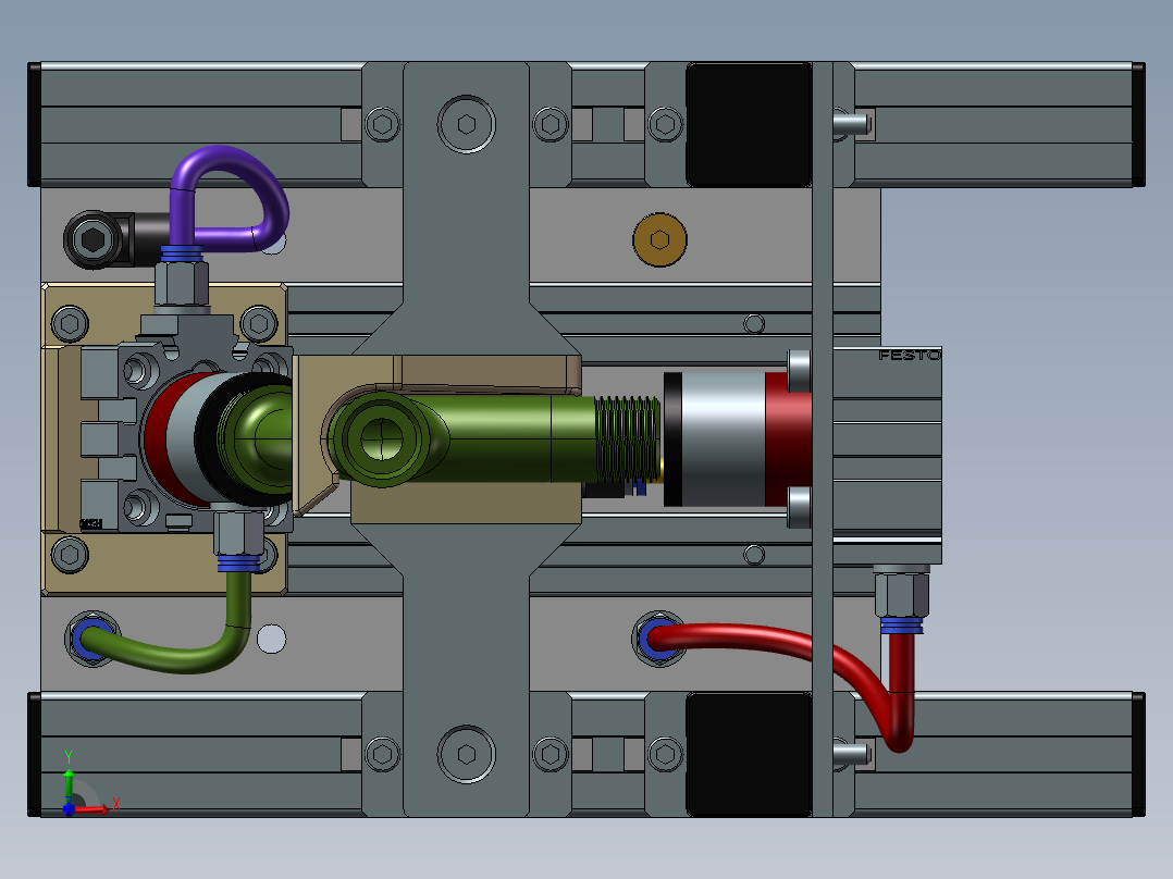 水龙头装置的密封性试验台架前视图