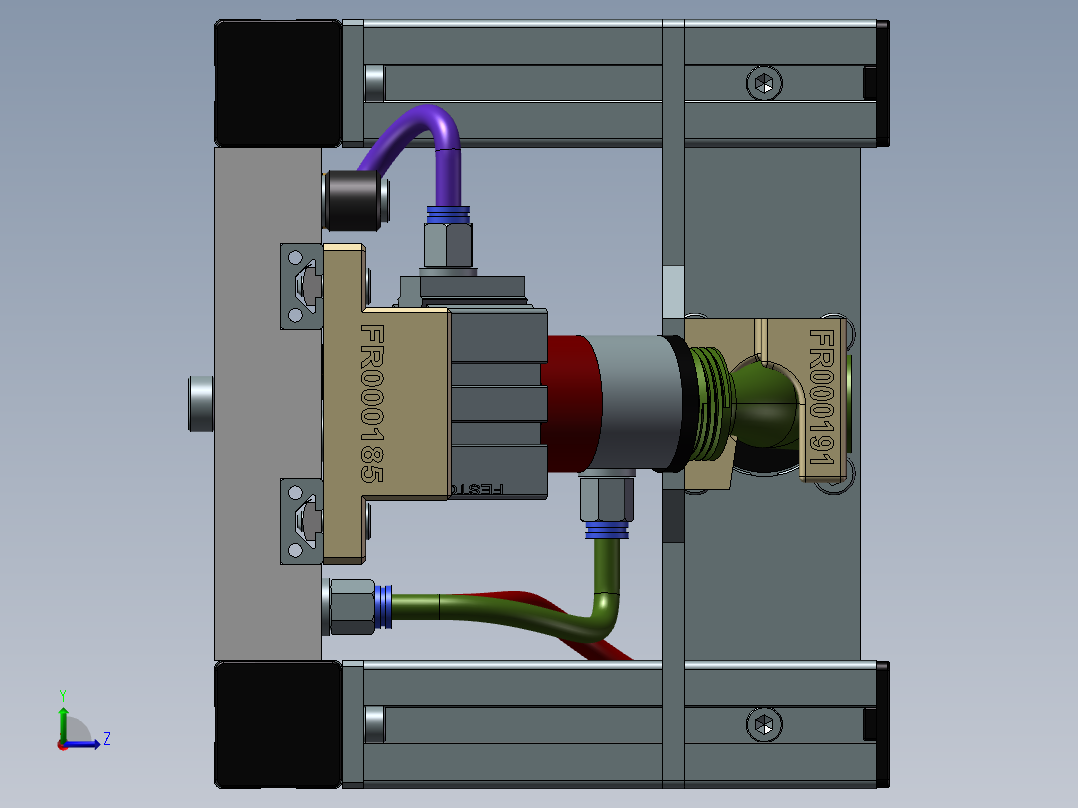 水龙头装置的密封性试验台架左视图
