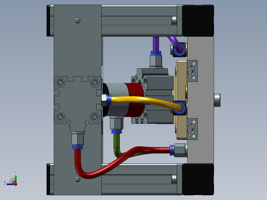 水龙头装置的密封性试验台架右视图