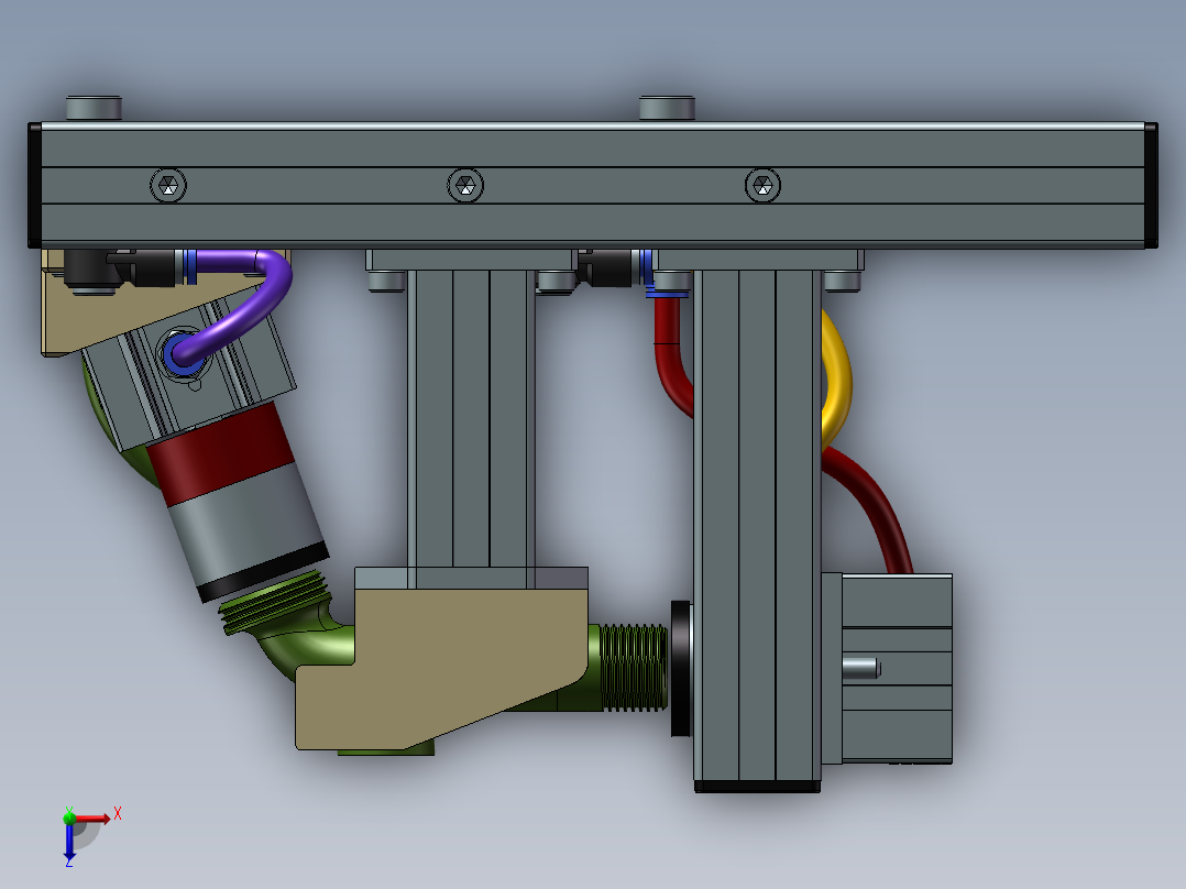 水龙头装置的密封性试验台架俯视图