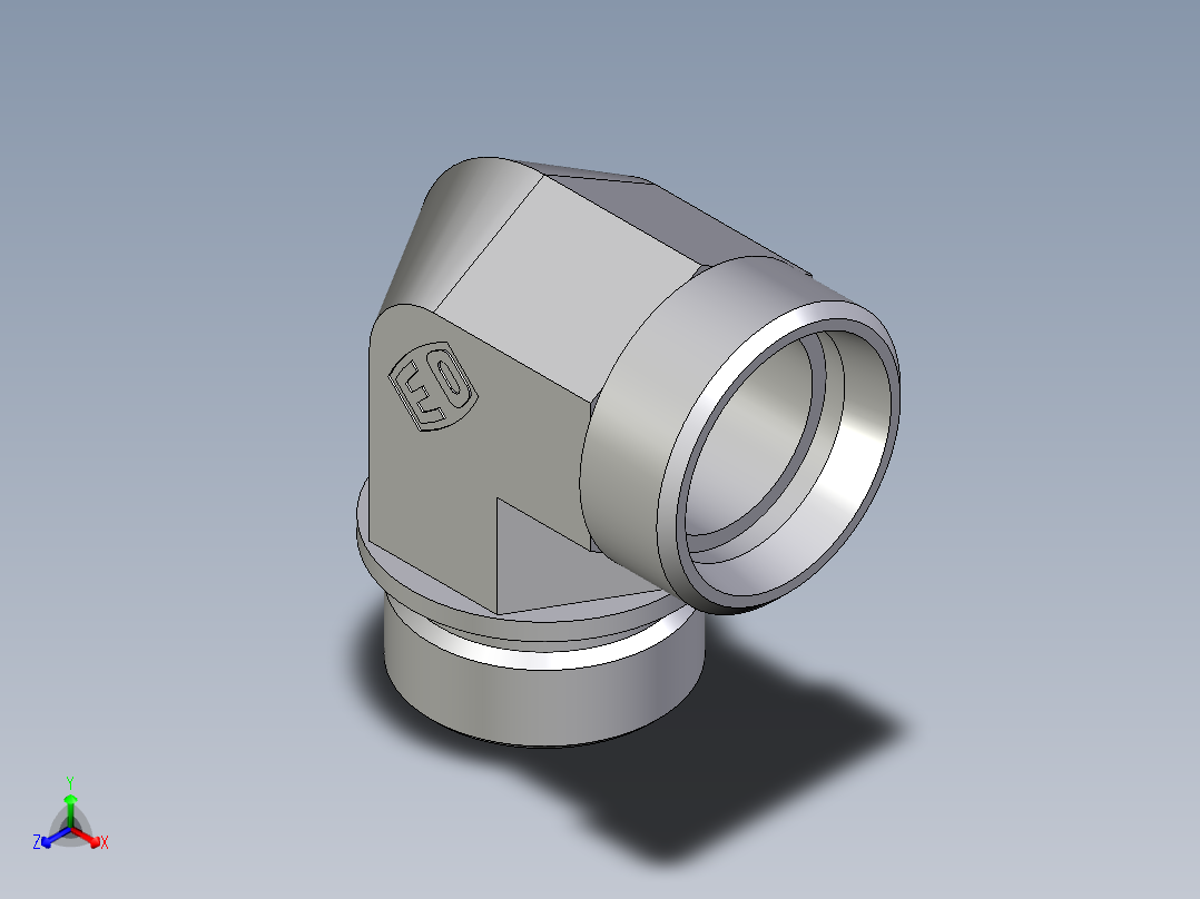 卡套式工业通用硬管接头EO_Male_stud_elbow_WE35LR71X主视图