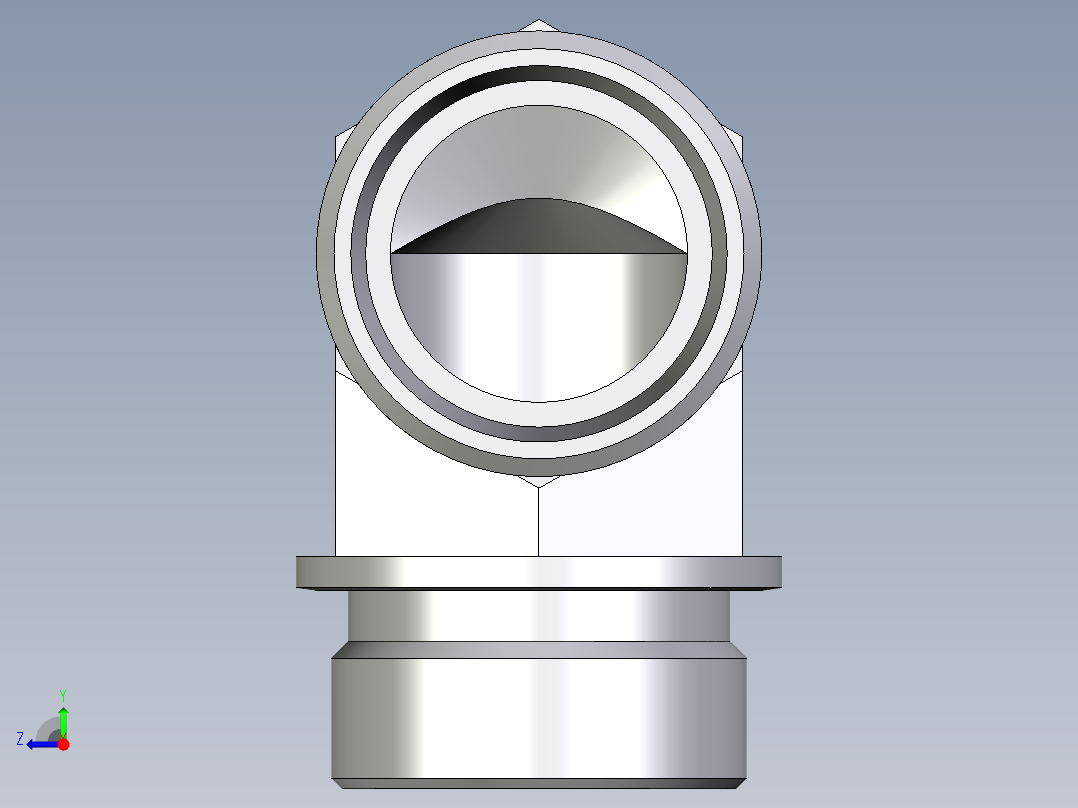 卡套式工业通用硬管接头EO_Male_stud_elbow_WE35LR71X右视图