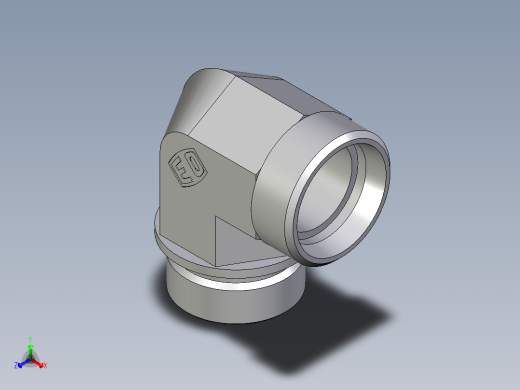 卡套式工业通用硬管接头EO_Male_stud_elbow_WE35LR71X正等轴测缩略图