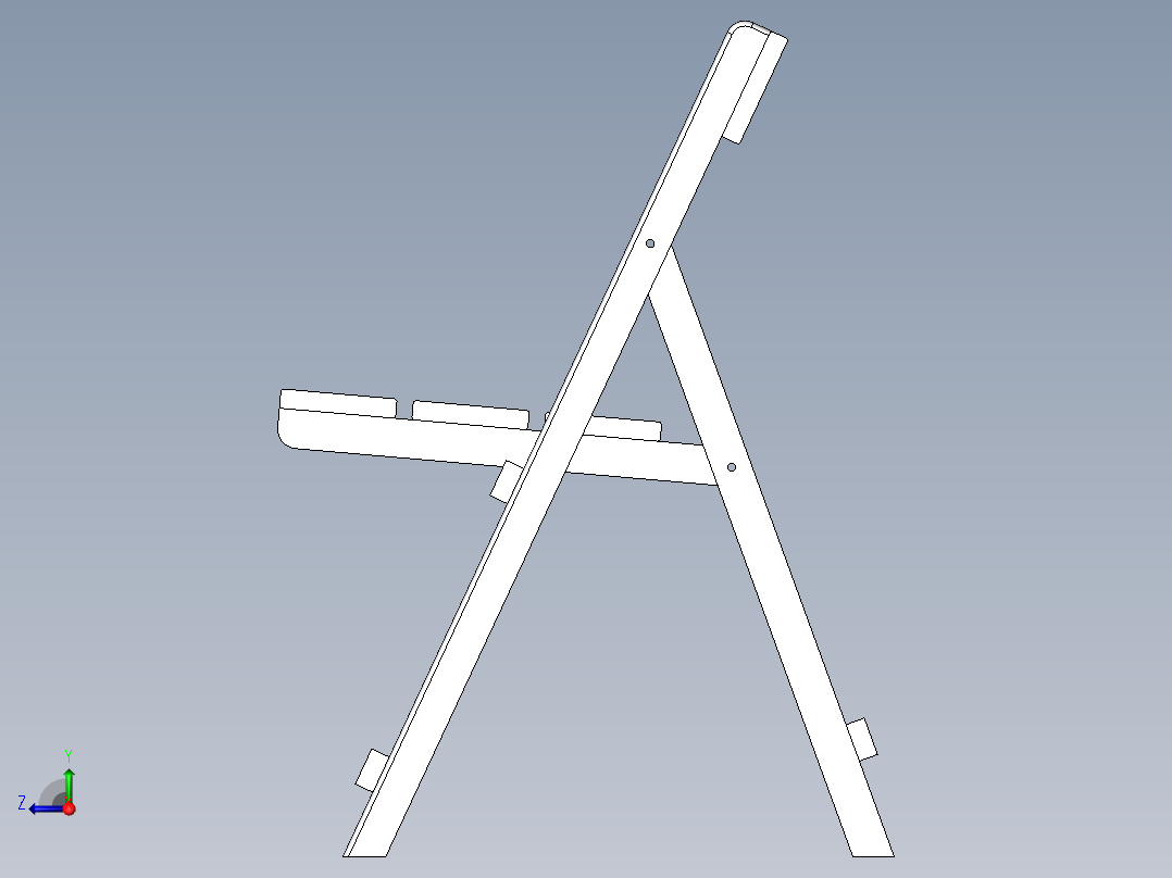 木制折叠椅子右视图