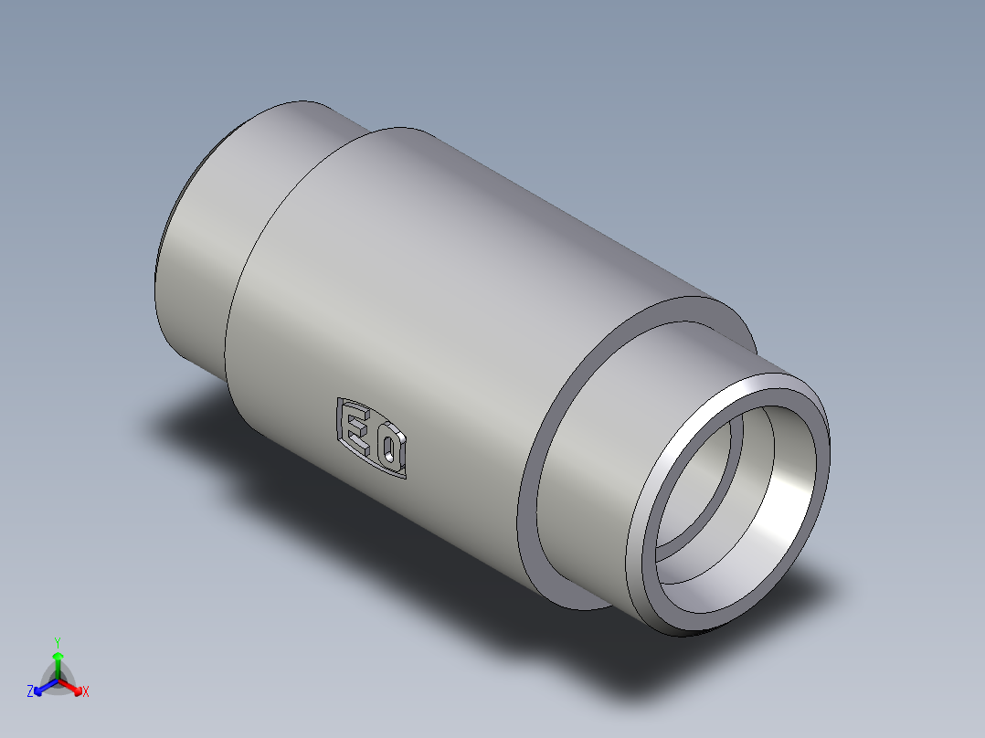 卡套式工业通用硬管接头EO_Weld_bulkhead_fitting_ESV30S71X正等轴测图