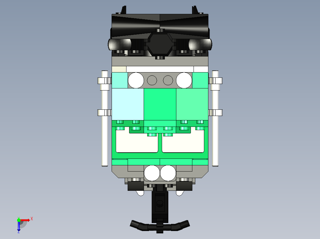 机车乐高俯视图