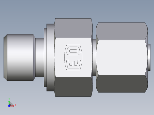 卡套式工业通用硬管接头EO_Swivel_connector_EGE08LREDCF前视缩略图