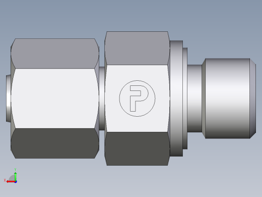 卡套式工业通用硬管接头EO_Swivel_connector_EGE08LREDCF后视缩略图
