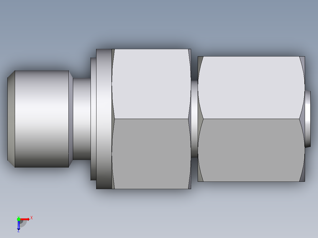 卡套式工业通用硬管接头EO_Swivel_connector_EGE08LREDCF俯视图