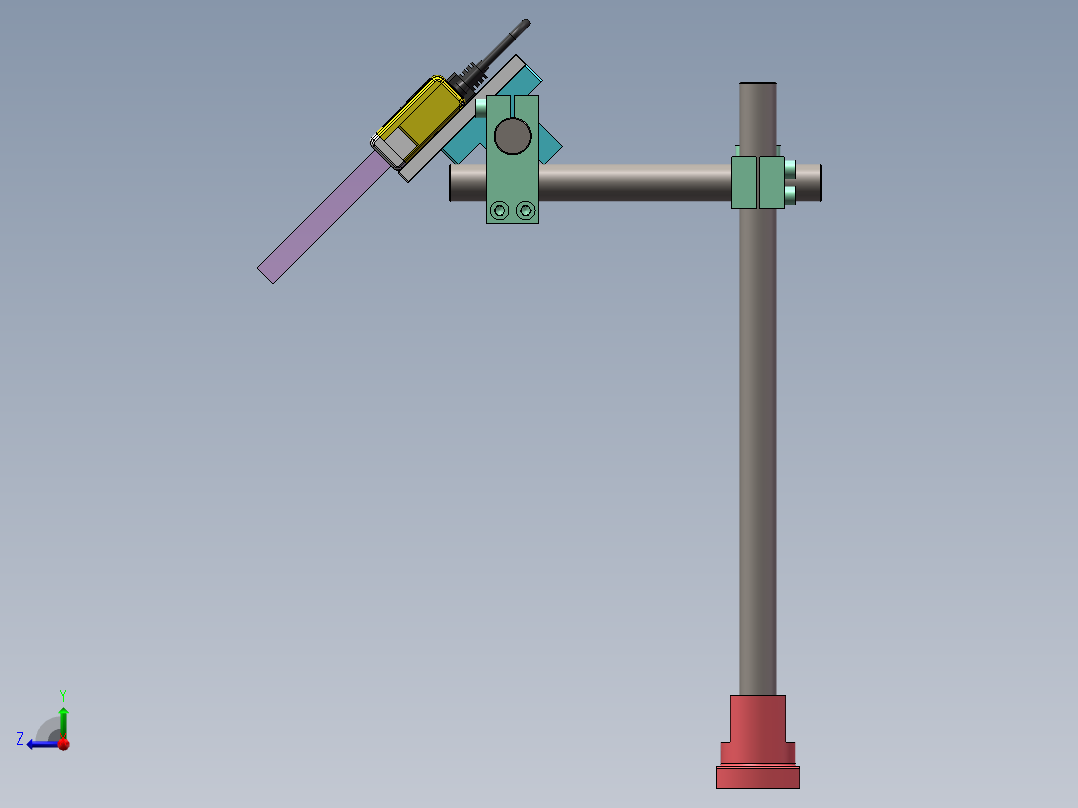 各类立柱支架平台右视图