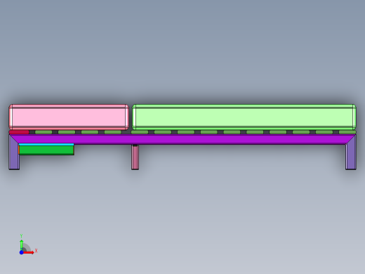 抬头折叠方管焊接床前视缩略图