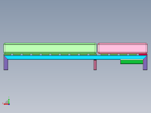 抬头折叠方管焊接床后视缩略图