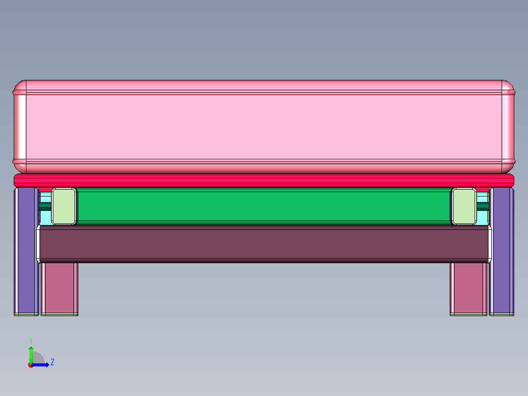 抬头折叠方管焊接床左视图