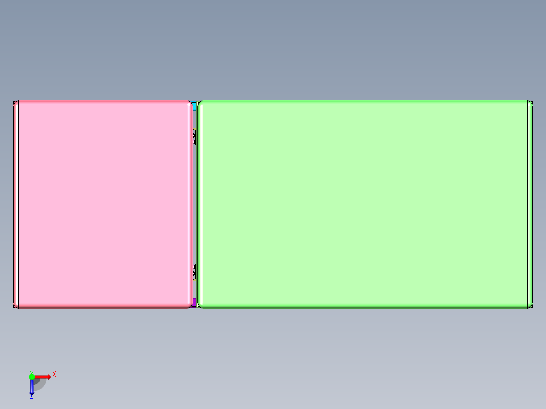 抬头折叠方管焊接床俯视图