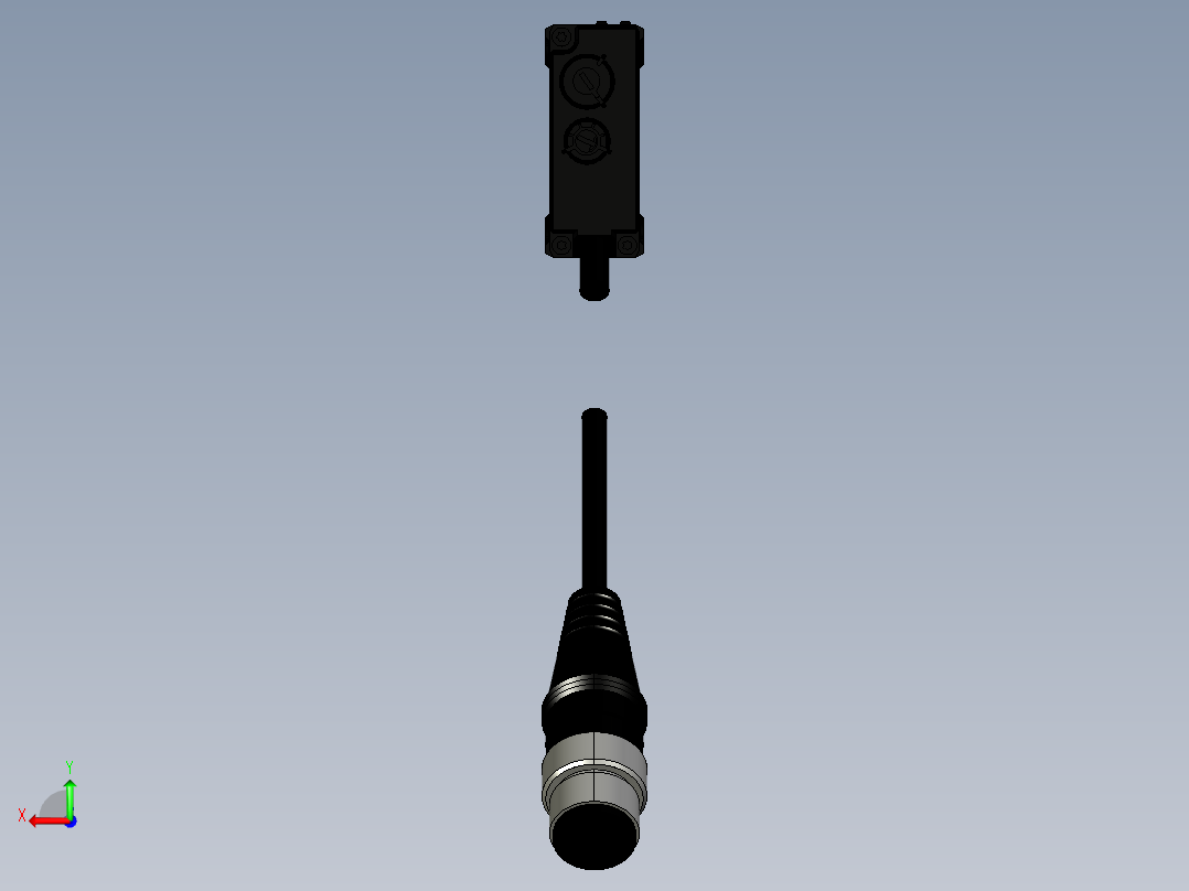基恩士PZ-G102EN_G102EP_kc图纸模型后视图
