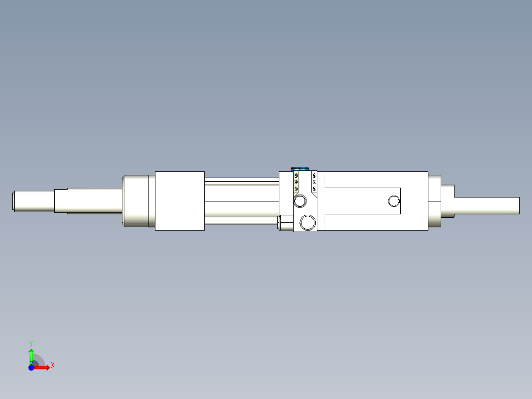 德克斯TUNKERS气缸数模SZK_40_A42_Z_T12_TUENKERS前视图