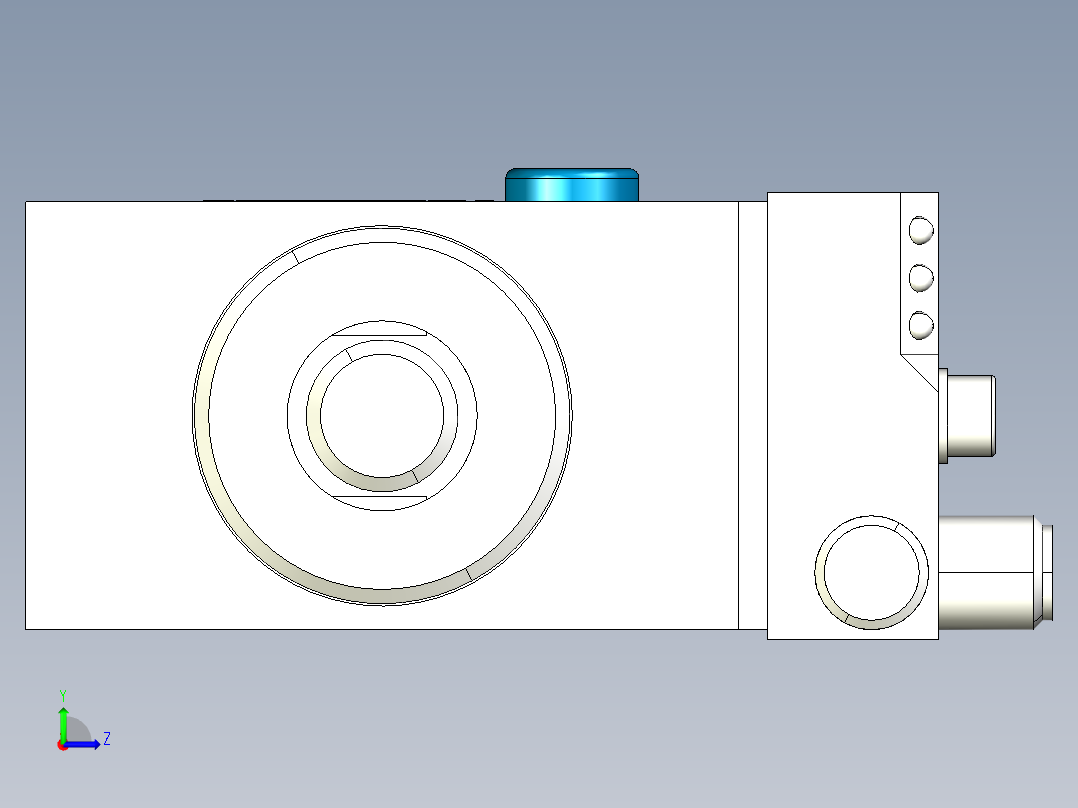 德克斯TUNKERS气缸数模SZK_40_A42_Z_T12_TUENKERS左视图
