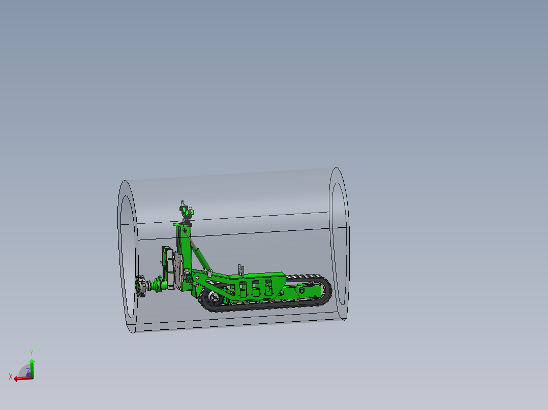 隧道洞穴履带机器人车