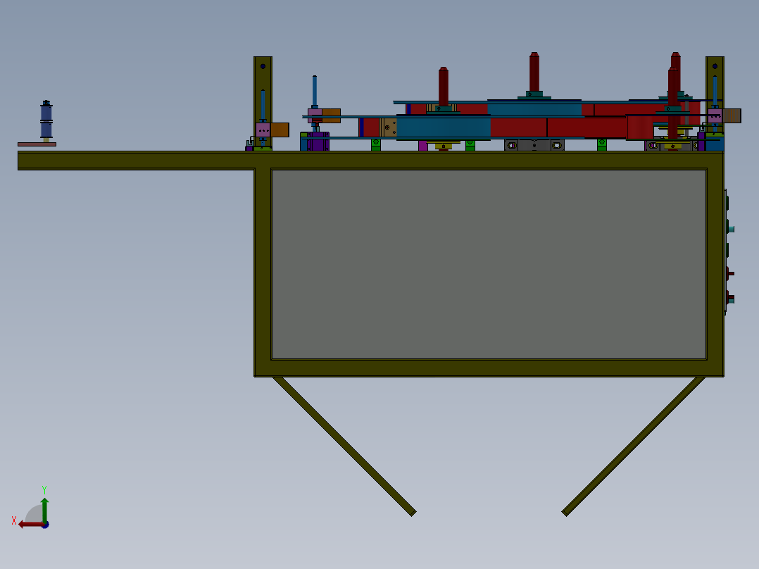 立式收放料架sw17后视图