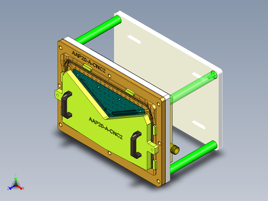 AAP20-lcd-cover-al-CNC2笔记本CNC工装夹具三维模型-1110主视图